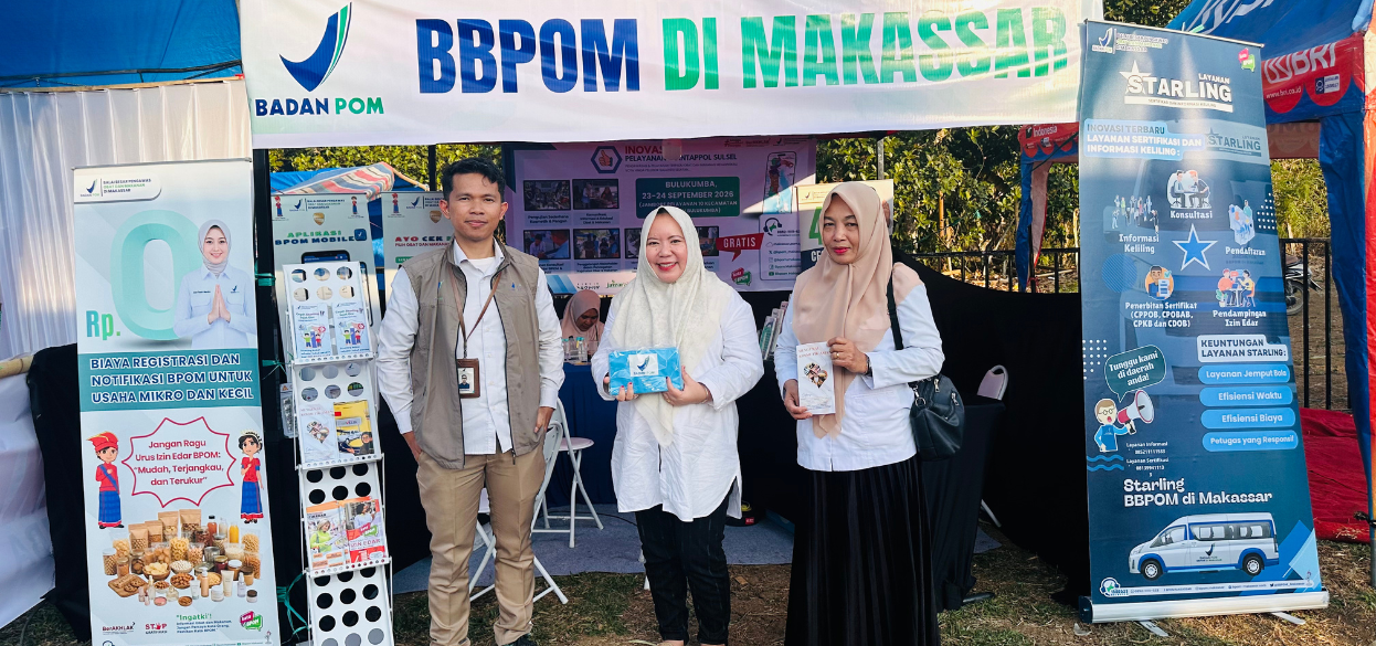 BBPOM di Makassar Terbitkan Sertifikat CPPOB Dan Izin Edar UMK pada Jambore Pelayanan Publik Bulukumba 2026