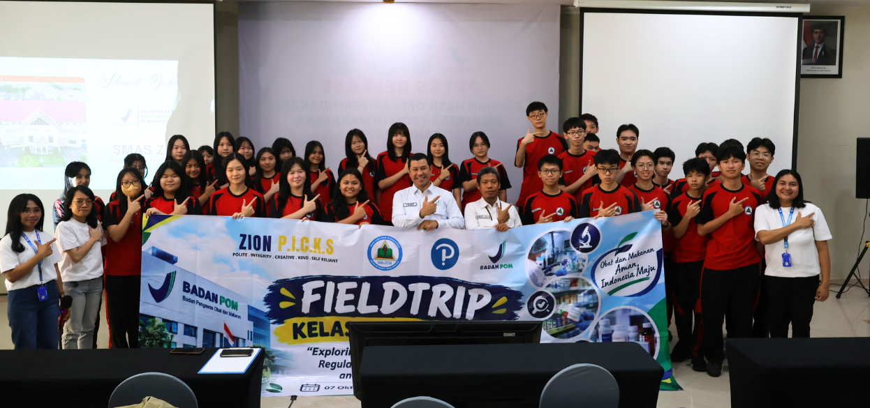 BBPOM di Makassar Berikan Edukasi Terkait Keamanan Obat dan Makanan kepada Pelajar SMA Zion